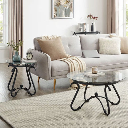 Glass Coffee Table Set