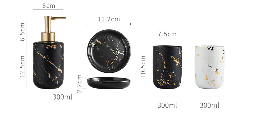 Marble Pattern Bathroom Vanity Set