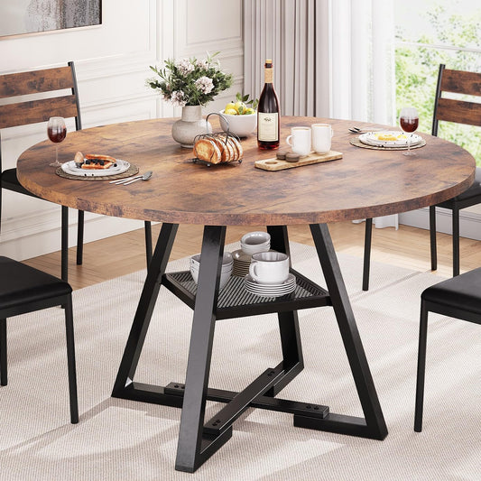 47" Round Pedestal Dining Table