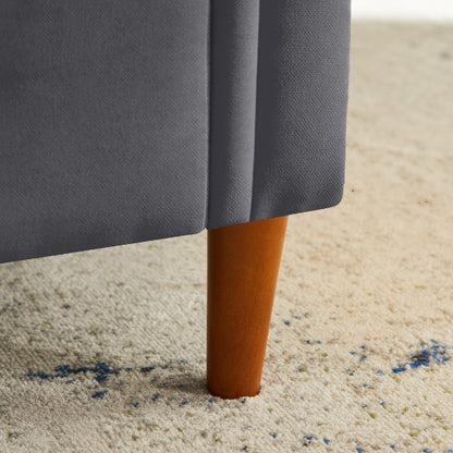 Dark Gray Storage Ottoman