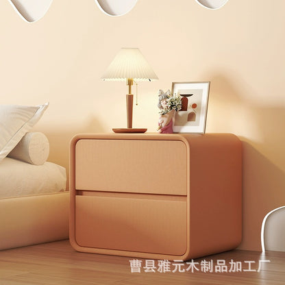 Cream White Minimalist Nightstand