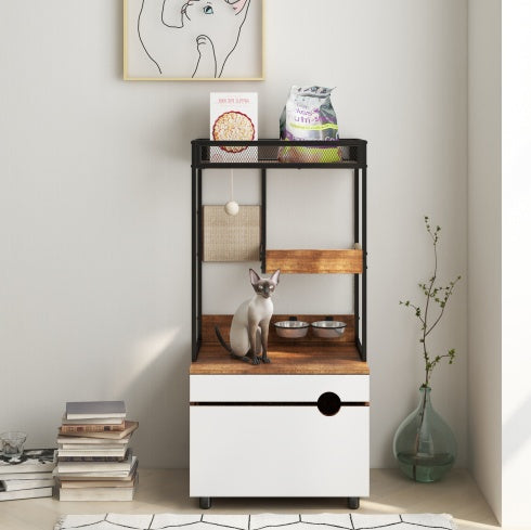 Cat Litter Box Cabinet & Tree