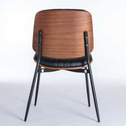 Retro Faux Leather Dining Chairs (Set of 2)
